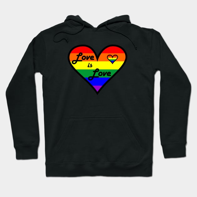 T-shirt Love is love Hoodie by Roqson